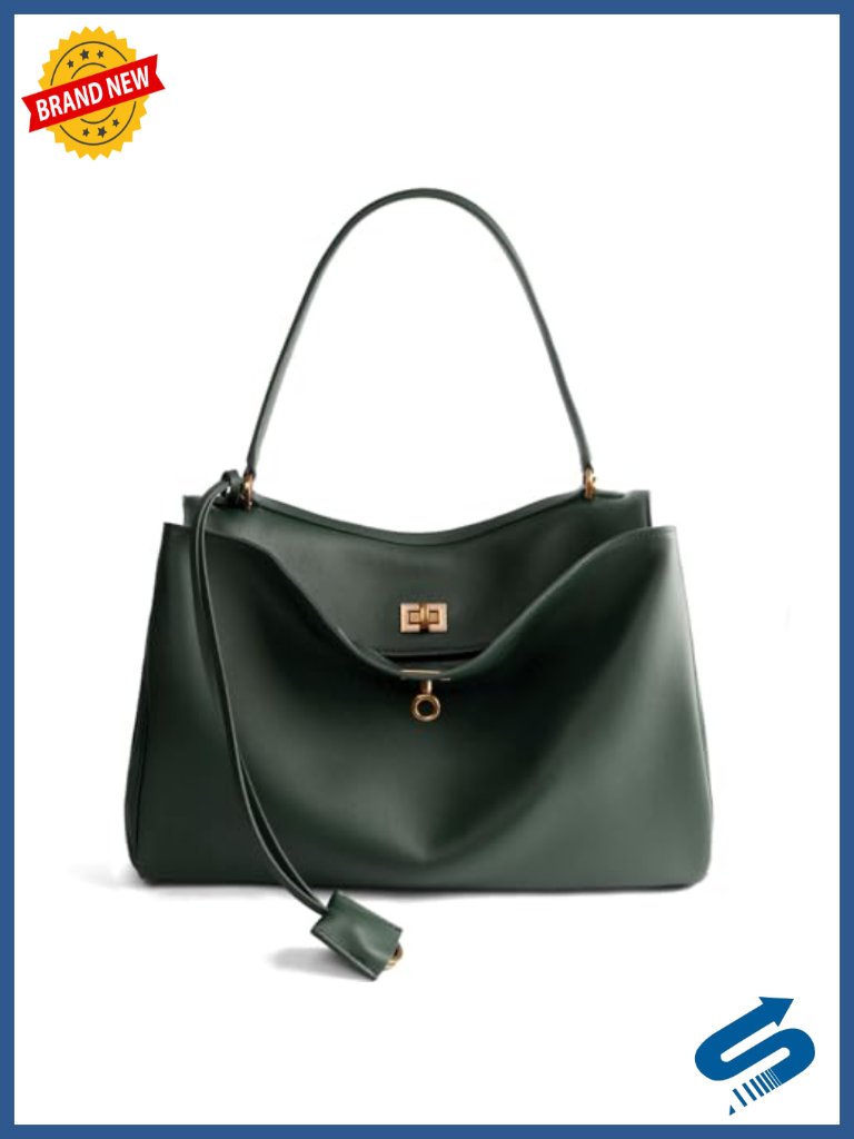 Genuine Leather Tote Bag: Soft Cowhide Shoulder Handbag Satchel Purse For